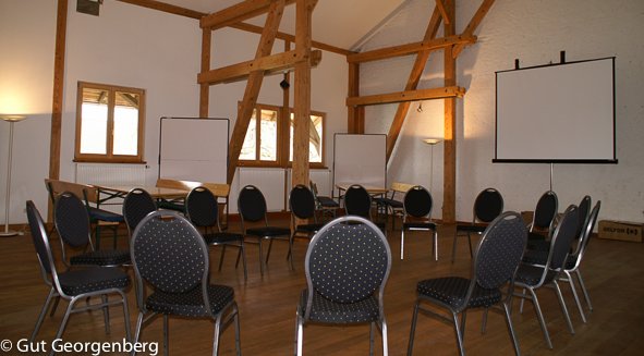 Gutshof bei München mit Kirche und Panorama