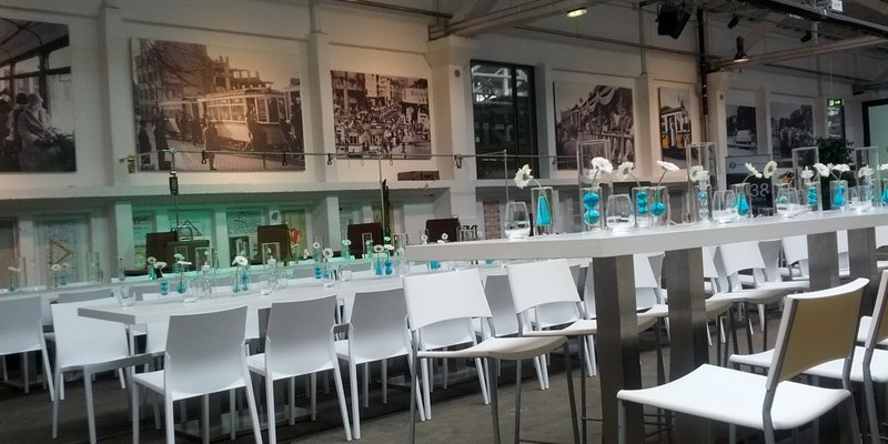 Museum with trams vintage cars