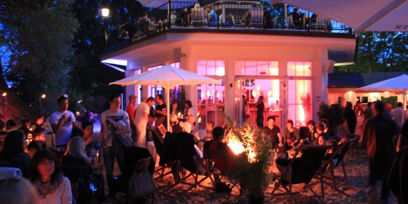 Beach Club directly at the river