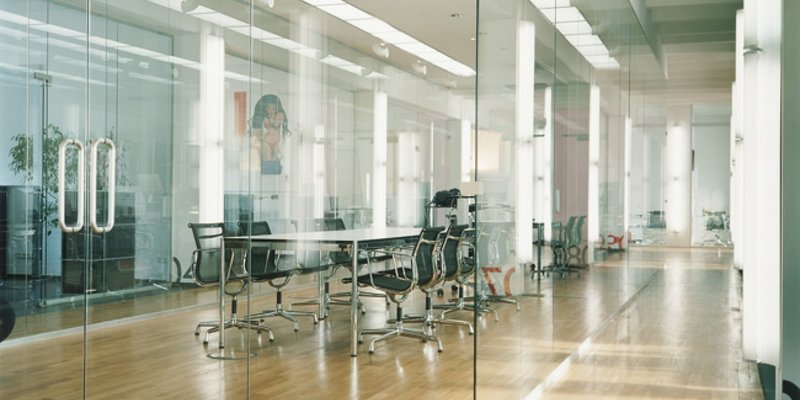 Modern office space with loft character