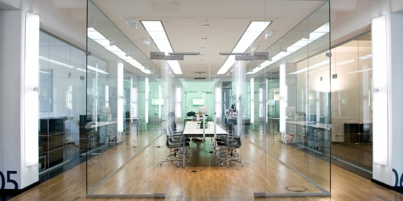 Modern office space with loft character