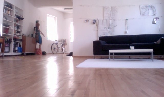 Amply. Loft with hardwood flooring