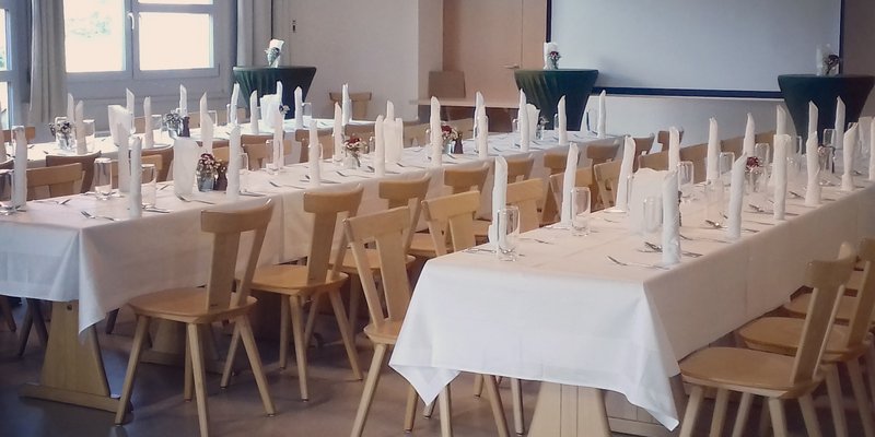 Club restaurant overlooking sports complex