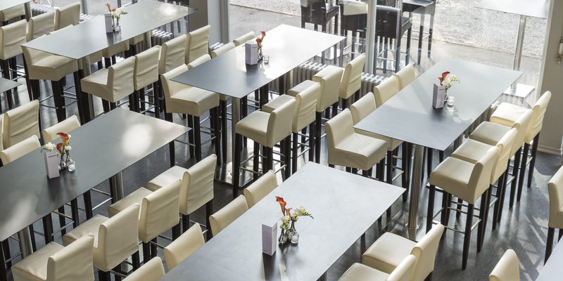 Film canteen and bar with a glass front, Grünwald