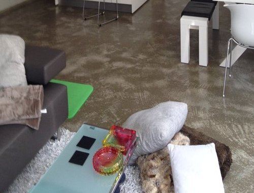 Loft Thalkirchen, fireplace, kitchen island