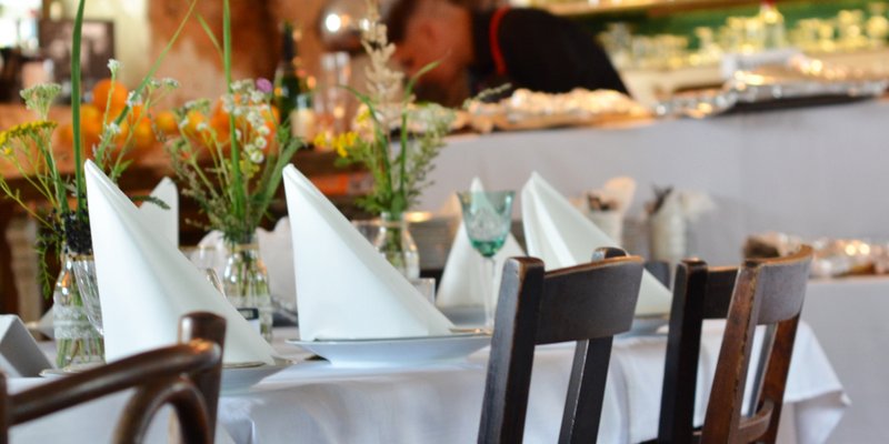 Party barn with a bar in the old flair