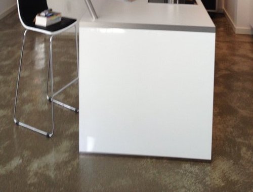 Loft Thalkirchen, fireplace, kitchen island