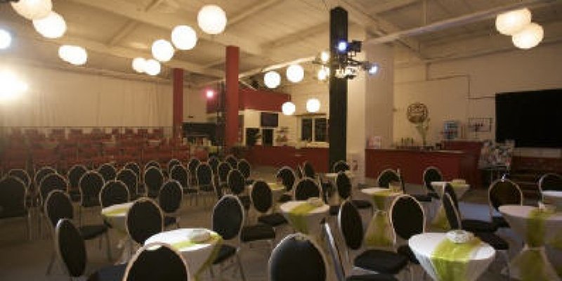 Cozy loft with a stage and bar 