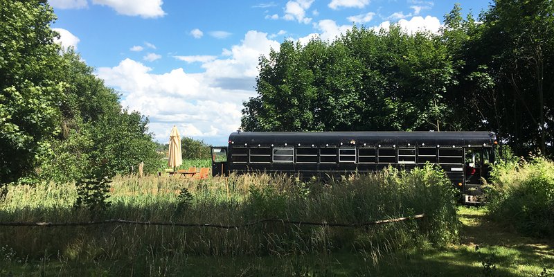 Party barn with a bar in the old flair