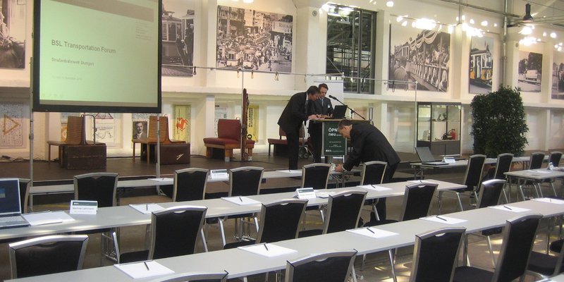 Museum with trams vintage cars