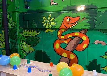 Indoor playground with e-cart track Indoor playground with e-cart track