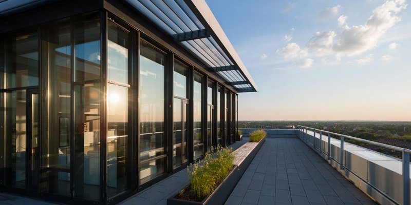 Rooftop Location über den Dächern Münchens