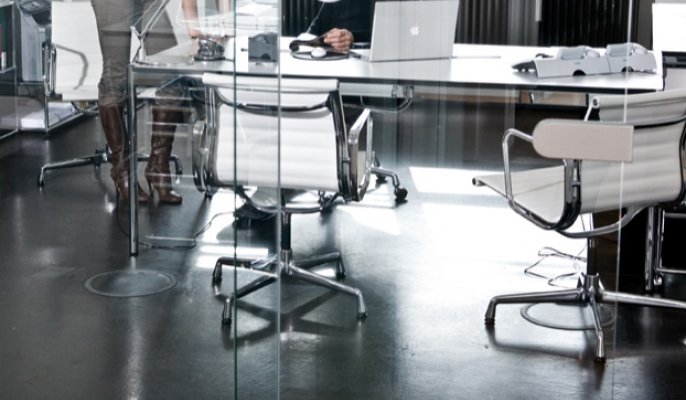 Modern office space with loft character