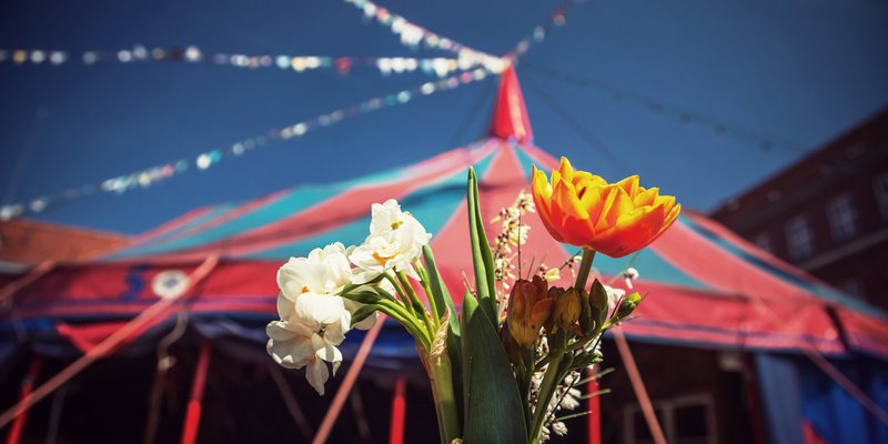 Sommer OpenAir-Location mit Zirkuscharakter