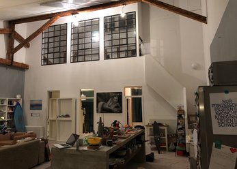 Loft with high ceilings and wooden floors in Cologne